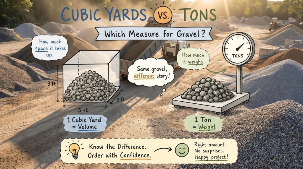 cubic yards vs tons for gravel