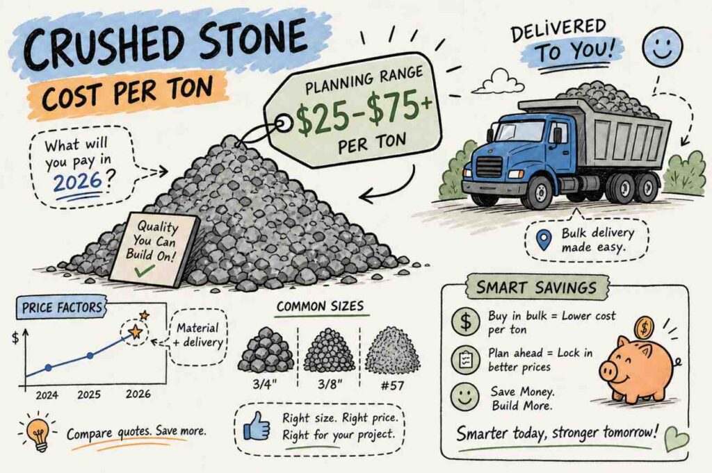 Crushed Stone Cost Per Ton 2026