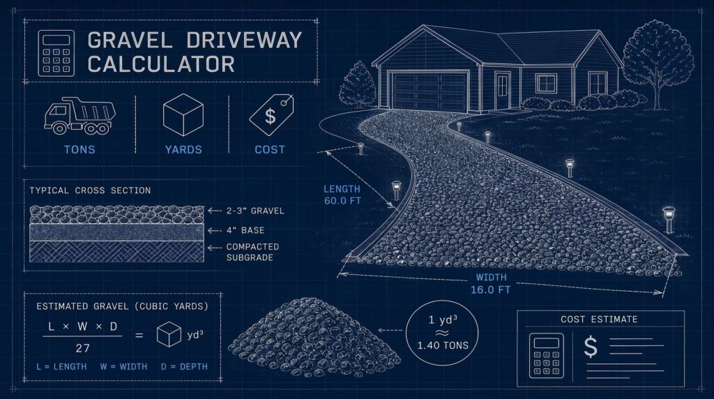 Gravel Driveway Calculator