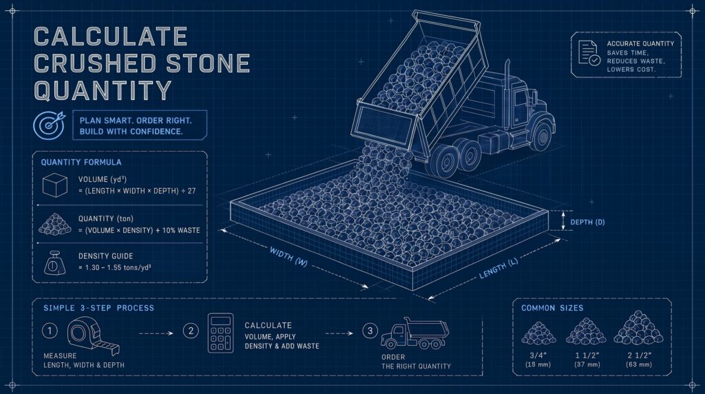 crushed stone quantity