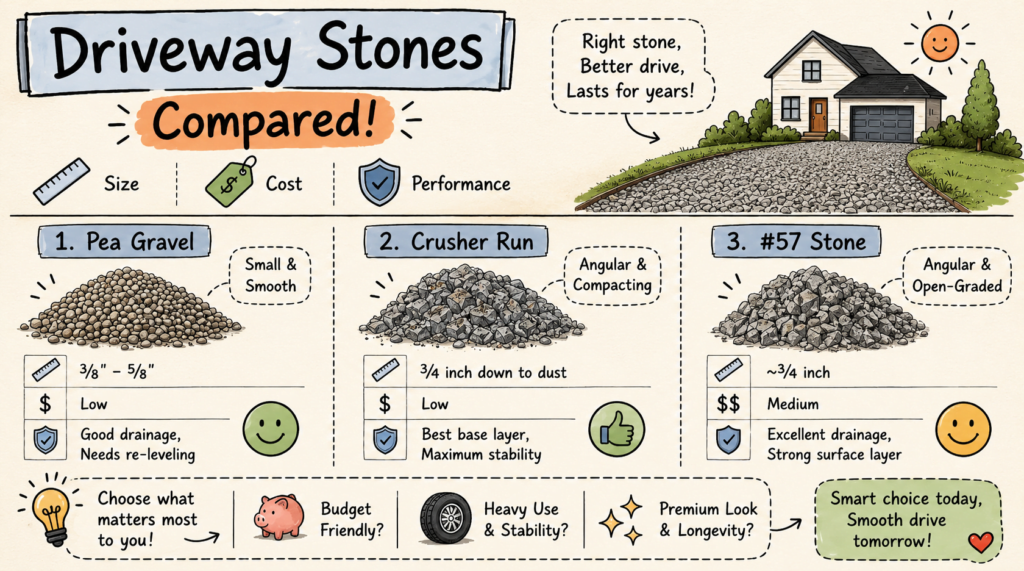 driveway stone types