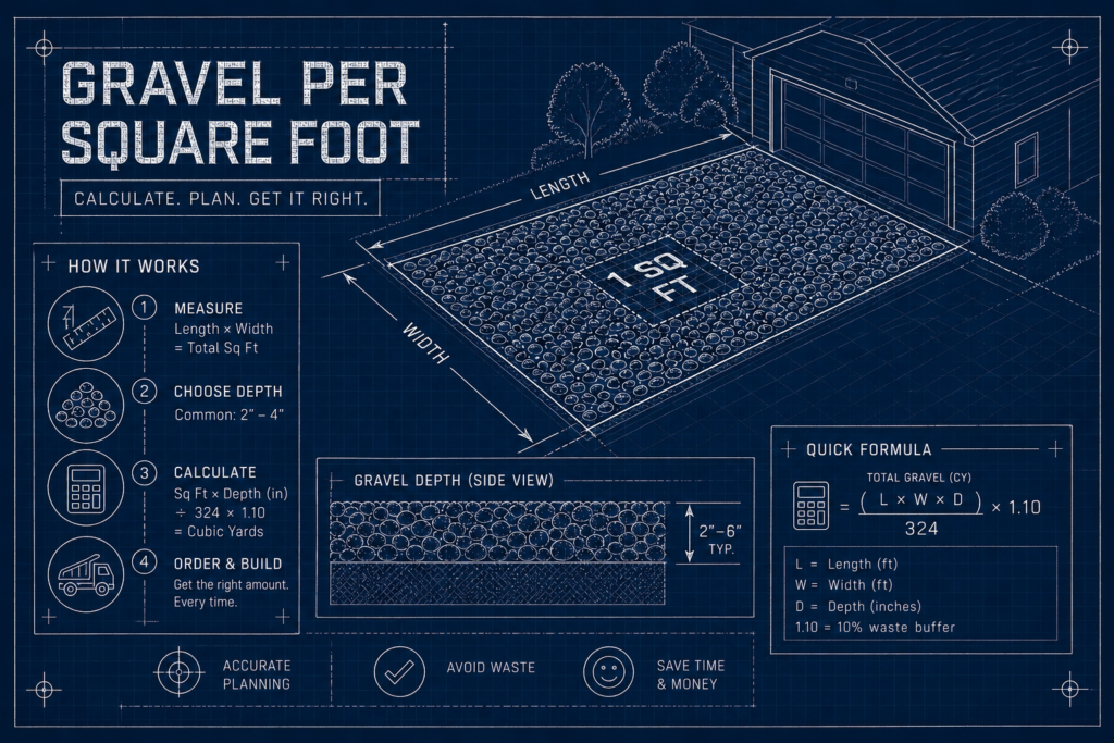 How Much Gravel Do I Need Per Square Foot for a Driveway?